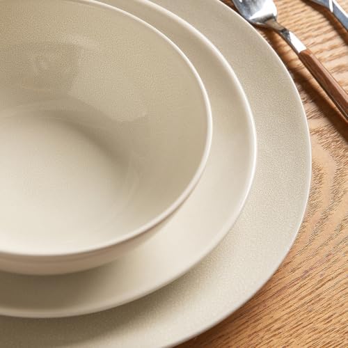 Dinnerware Sets for 4, 12 pcs Reactive Glaze Plates and Bowls Sets