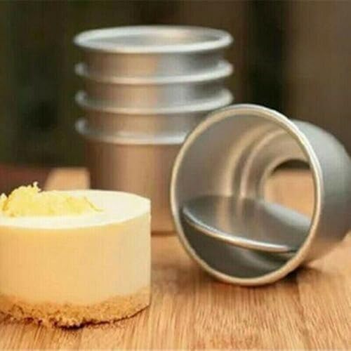 2 Inch Aluminum Alloy For MINI Cake Pan Round Removable Bottom Muffin