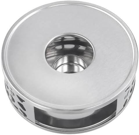 4 PCS Teapot Warmer, Silver Individual Teapot Heater with Tealight