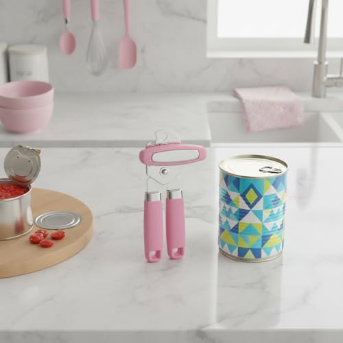 Pink Can Opener & Bottler Openers, Heavy Duty Manual Can Openers