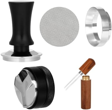 Adjustable Depth Espresso Tamper Set: 58mm Spring Loaded Espresso