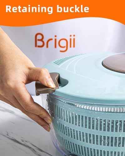 Brigii Salad Spinner, 4.24 Quart Lettuce Spinner, Vegetable Spinner