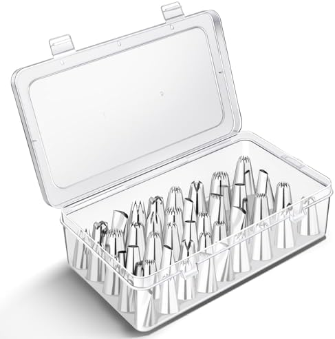 Piping Tips Storage Box with Fixed Pins, 42 Pegs