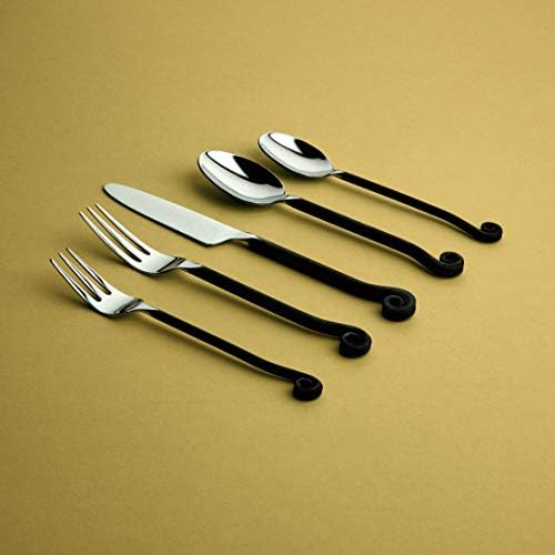 Gourmet Settings 20-Piece Flatware Treble Clef Collection Black