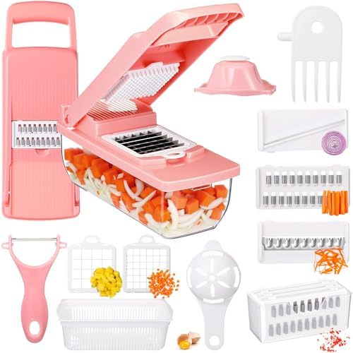 Pink 16-in-1 Vegetable Chopper