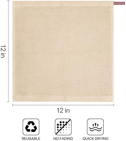 100% Cotton Waffle Weave Kitchen Towels, 6 Pack Dish Cloths for