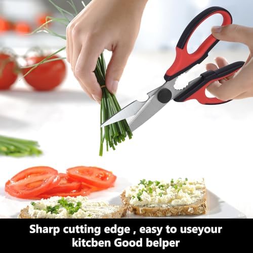 Left Handed Scissors and Kitchen Shears, Lefty Scissors, 2 Pack