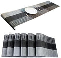 Placemats, Washable PVC Table Mats, Woven Vinyl Placemat for Dining