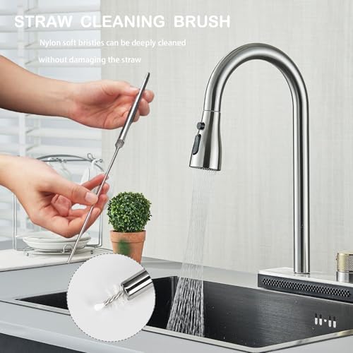 Collapsible Metal Straws, Travel Drinking Straws with Case, Keychain