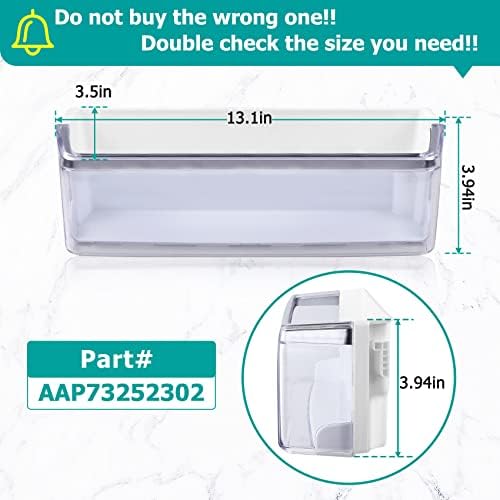 2 PCS AAP73252302 Door Shelf Bin (Left) Compatible with Kenmore Sears