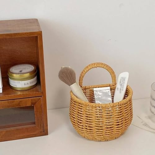 Generic Gingers Garlic Storage Basket Rattan Woven Organizer, L