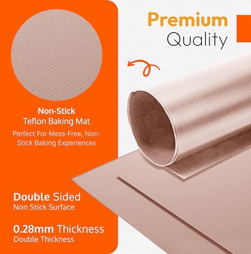 Teflon Sheets for Heat Press Paper and Baking, Reusable PTFE Cover