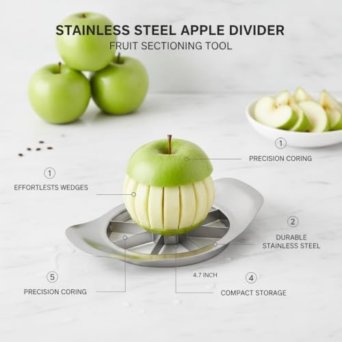 Stainless Steel Apple Divider and Fruit Sectioning Tool for Kitchen