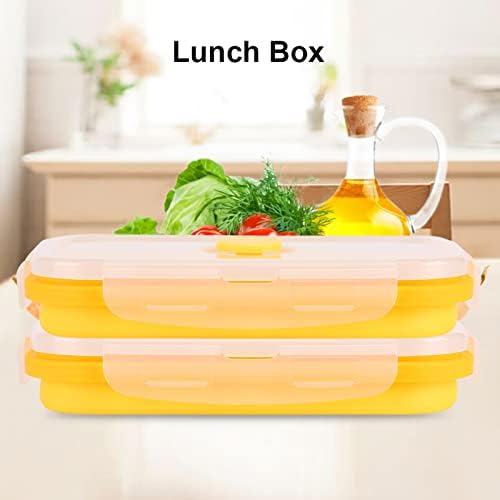 Tyenaza Portable Lunch Box, Silicone Collapsible Lunch Box Bowl