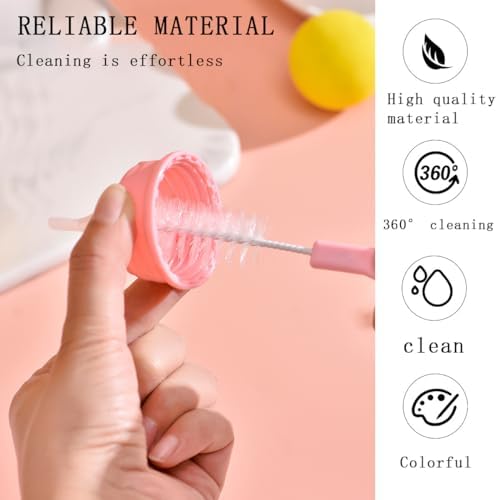 KuuGuu 20 PCS Bottle Nipple Cleaner Sponge Brush Hangable Pacifier