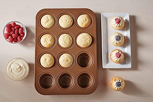 Simply Calphalon Nonstick Bakeware, Cupcake/Muffin Pan, 12-cup
