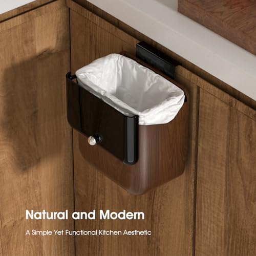 3.2 Gallon Under Sink Compost Bin with Lid, Walnut