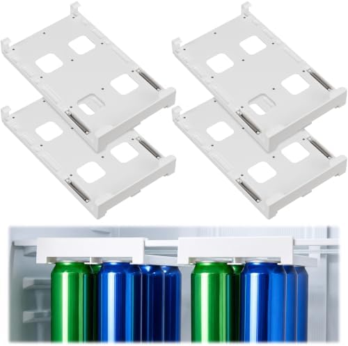 Novabright 4 Pack Pull Out Can Organizer for Fridge