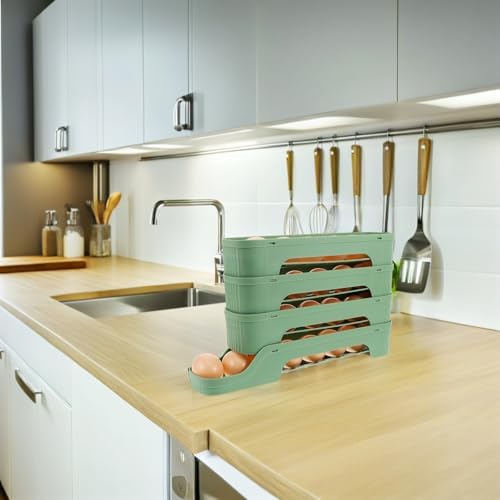 Layer Plastic Egg Holder for Fridge Door Auto Rolling Dispenser