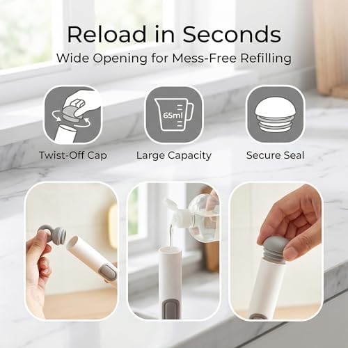 Li&Zhao Dish Brush with Soap Dispenser, 2 Pack