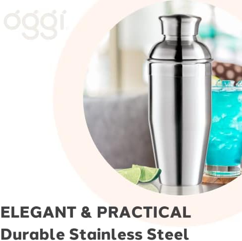 OGGI Classic Cocktail Shaker Stainless - 26 oz, Stainless Steel