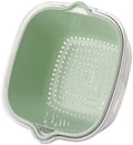 2-Pack Collapsible Colanders with Self-Draining Base, Over Sink-edge
