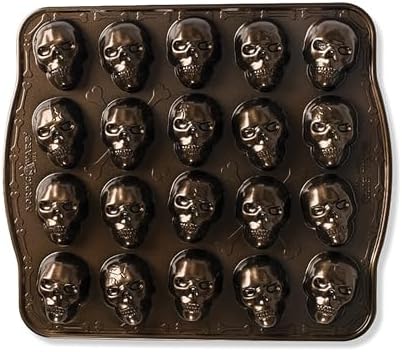 Nordic Ware Skull Bite Cakelet, 2.5 Cups, Bronze