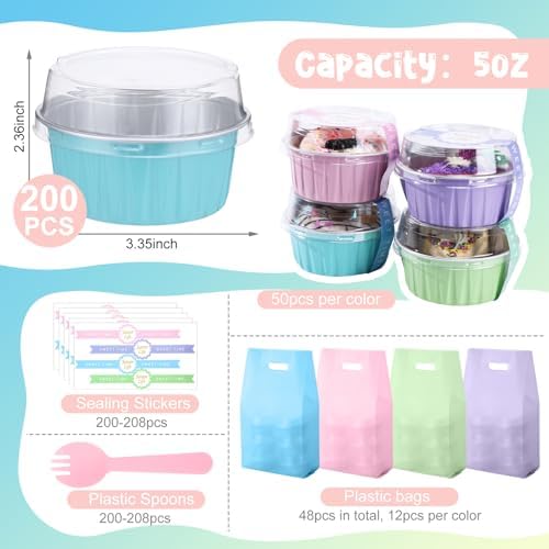 848 Pcs Macaron Mini Cake Pans Set Aluminum Foil Baking Cups
