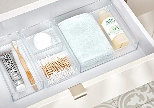 iDesign Clarity Plastic Drawer Organizer for Vanity, Countertop