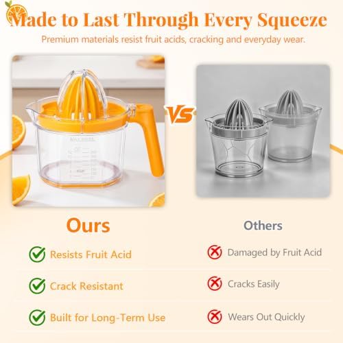4-in-1 Orange Juicer, 16.9oz Lemon Squeezer