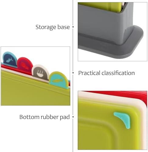 Plastic Cutting Board Set, Flexible Color Coded Chopping Boards for