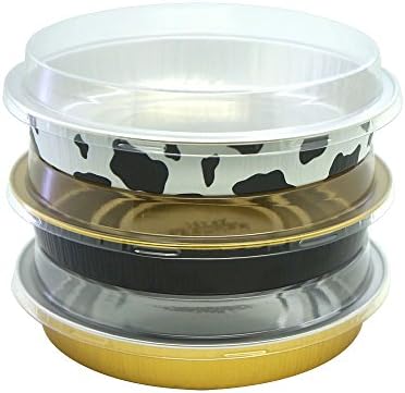 MYStar Set of 12, 6" Round Shape Non-stick Aluminum Baking Cups, Mini