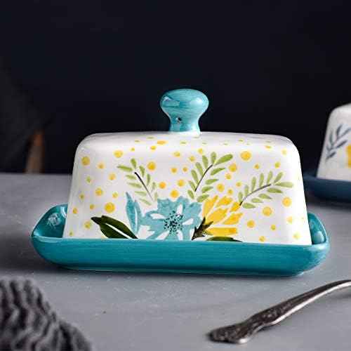 Wisenvoy Butter Dish Ceramic Butter Dish with Lid Butter Keeper Butter