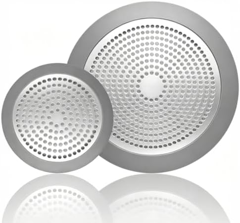 2PCS Shower Drain Hair Catcher, Weighted Metal Bathtub Drain Strainer