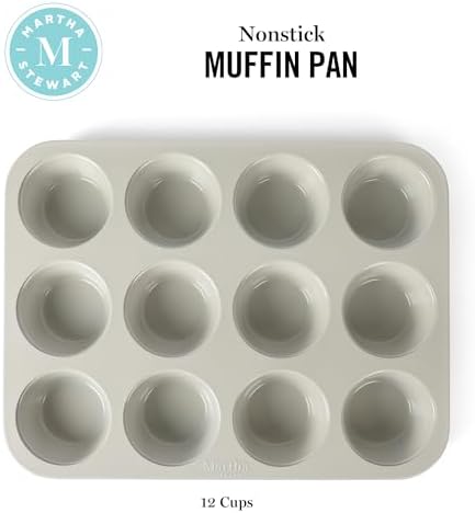 Martha Stewart Gallen 12 Cup Nonstick Carbon Steel Muffin and Cupcake