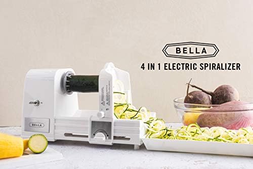 BELLA 4-in-1 Electric Spiralizer & Slicer, White