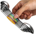 Magnetic Measuring Spoons Set Stainless Steel Dual Sided Measuring