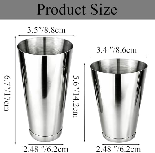 Boston Cocktail Shaker, 18oz & 28oz 2-Piece Tins, Professional Bar