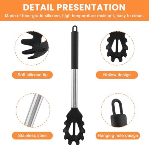 Spaghetti Spoon, Pasta Fork and Tongs, 3-Piece Set
