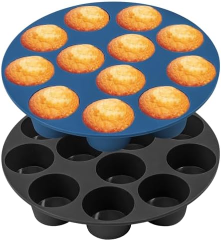 Webake Silicone Air Fryer Muffin Pan for Baking Egg Bites Silicone