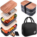 Adult Bento Lunch Box, 54OZ, Black