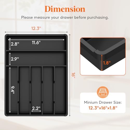 Lifewit Silverware Drawer Organizer Tray