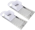 2pcs Stainless Steel Dough Scrapers for Noodle and Dough Ball Making