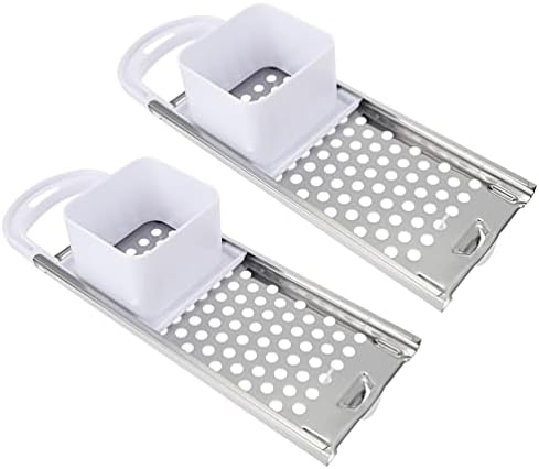 2pcs Stainless Steel Dough Scrapers for Noodle and Dough Ball Making