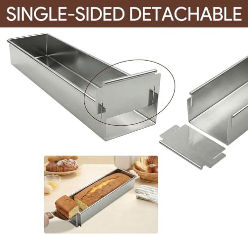 Tiramisu Pan, Rectangle Cake Pan with Removable Frame & Non-Stick