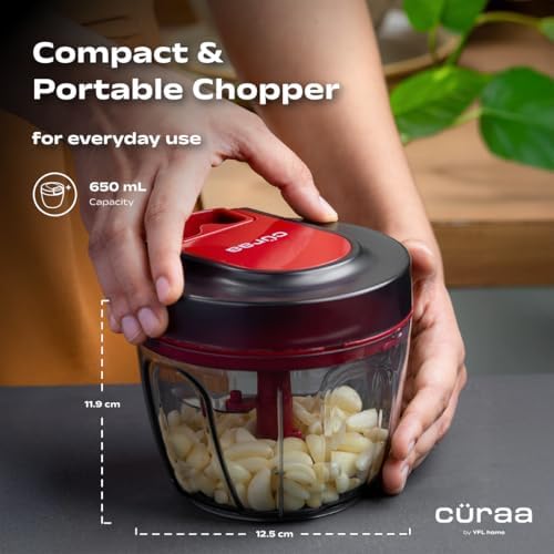 by YFL home ChopLab Lite Manual Chopper | 650ml Portable Vegetable