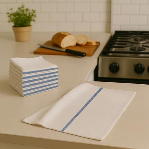 ZUPERIA Bar Mop Towels - 12 Pack (16"x19") - 100% Cotton High