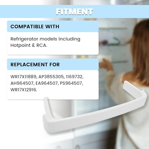 HECASA WR17X11889 AP3855305 Refrigerator Door Retaining Fixed Shelf