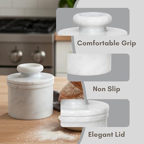 Marble butter keeper 4" inches, French butter crock, Butter keepers to