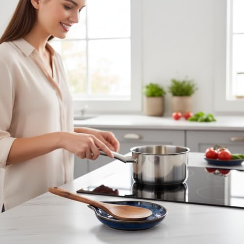 Spoon Rests, 6 inch Large Ceramic Spoon Holder for Kitchen Counter